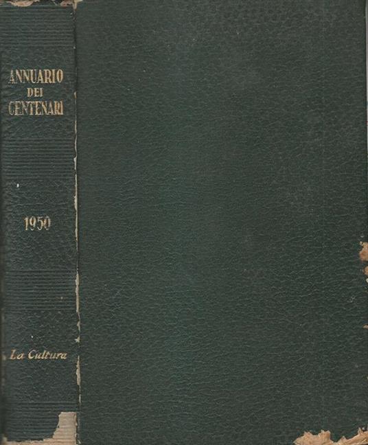 Annuario dei centenari 1950 - copertina