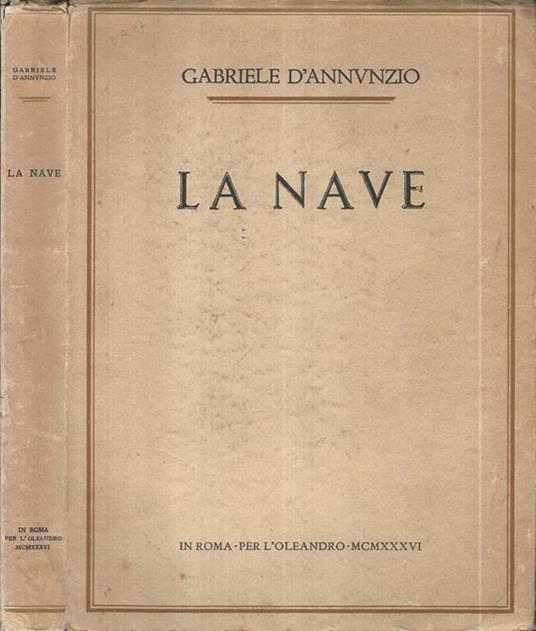 La nave - Gabriele D'Annunzio - copertina