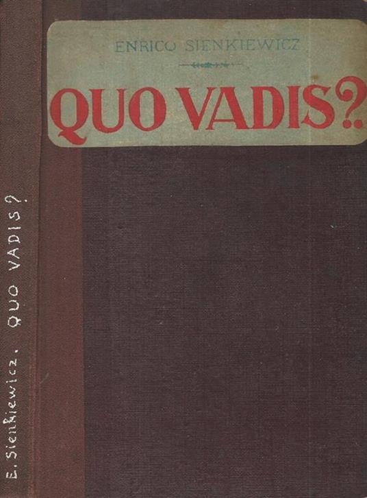 Quo vadis? - Henryk Sienkiewicz - copertina