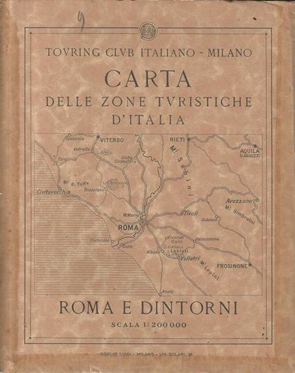 Carta delle zone turistiche d'Italia. Roma e dintorni - copertina