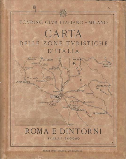 Carta delle zone turistiche d'Italia. Roma e dintorni - copertina
