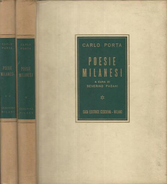 Poesie milanesi - Carlo Porta - copertina