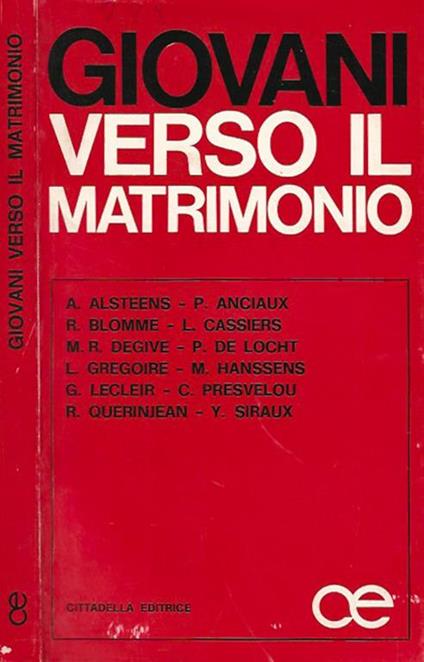 Giovani verso il matrimonio - copertina