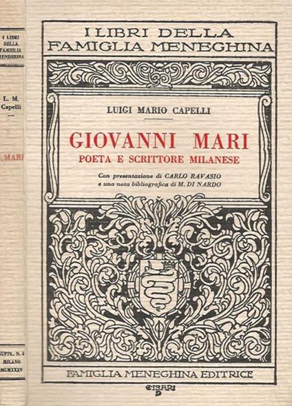 Giovanni Mari poeta e scrittore milanese - Luigi Mario Capelli - copertina