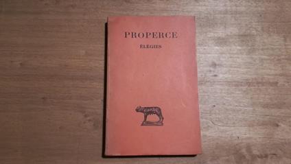 Elégies - Sesto Properzio - copertina