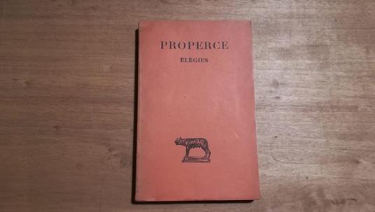 Elégies - Sesto Properzio - copertina