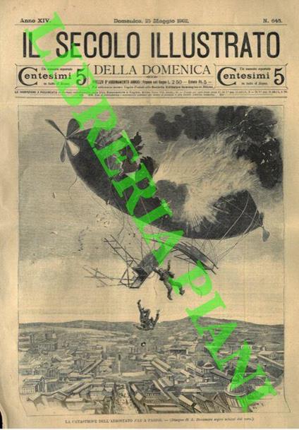 La catastrofe dell'areostato "Pax" a Parigi - copertina