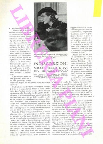 Indiscrezioni sulle stelle e sui divi di Hollywood. La posta che ricevono. Come studiano la parte. Come vivono e che cosa mangiano - Sergio Orsi - copertina