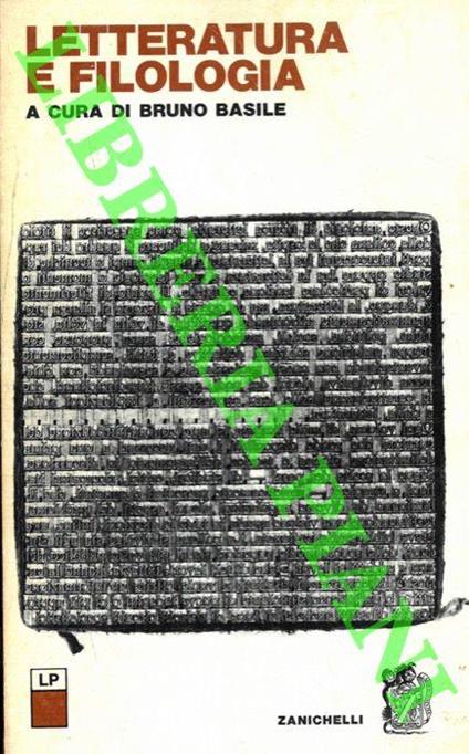 Letteratura e filologia - Bruno Basile - copertina