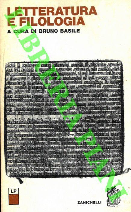 Letteratura e filologia - Bruno Basile - copertina