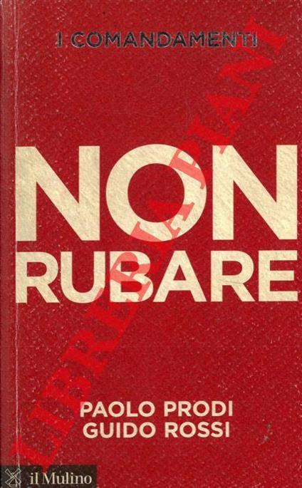 Non rubare - Paolo Prodi - copertina