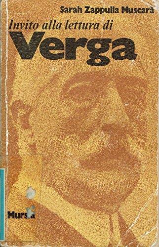 Invito alla lettura di Verga - Sarah Zappulla Muscarà - copertina