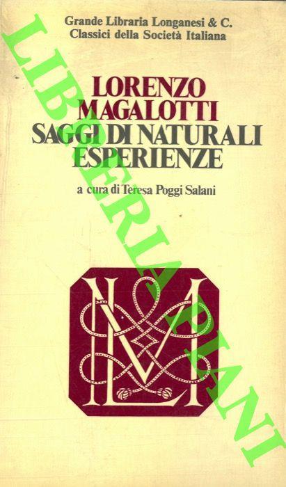 Saggi di naturali esperienze - Lorenzo Magalotti - copertina