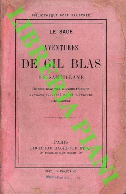 Aventures de Gil Blas de Santillane - Le Sage - copertina