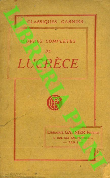 Oeuvres complètes de Lucrèce - Lucréce - copertina