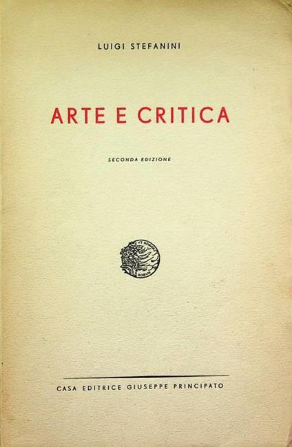 Arte e critica - Luigi Stefanini - copertina