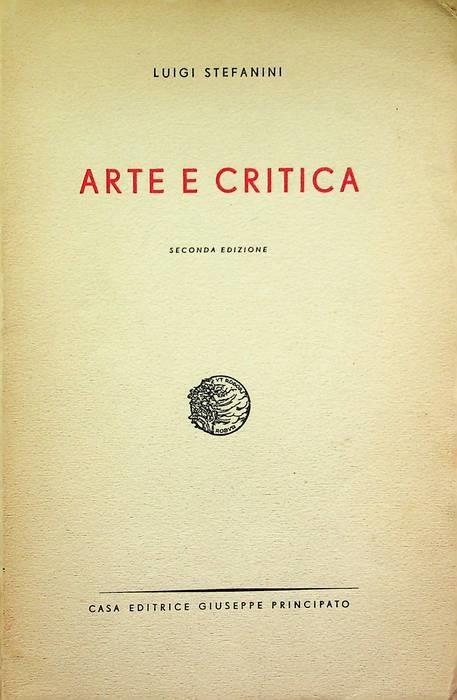 Arte e critica - Luigi Stefanini - copertina