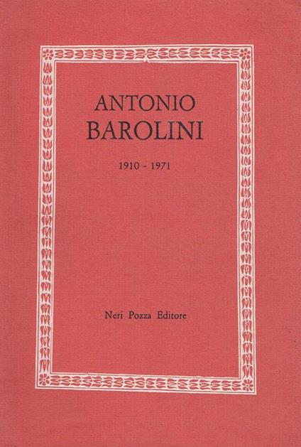 Antonio Barolini - Neri Pozza - copertina