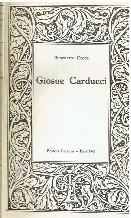 Giosue Carducci : studio critico - Benedetto Croce - copertina