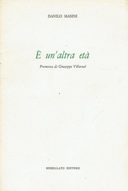 E un'altra età - Danilo Masini - copertina