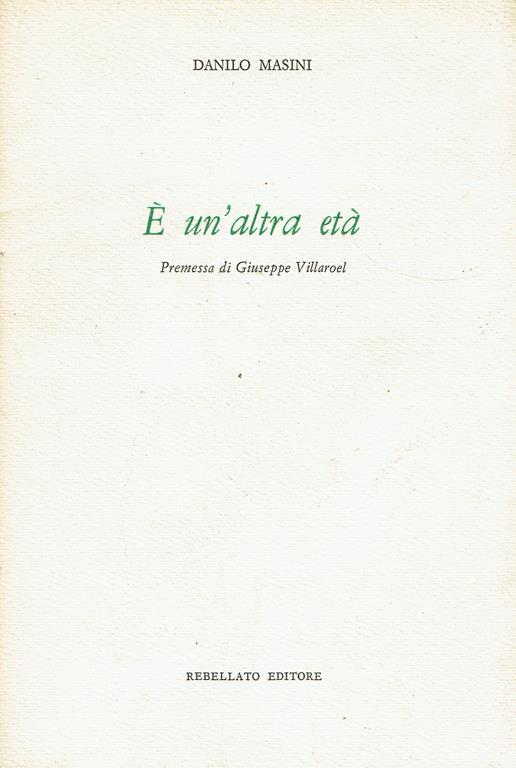E un'altra età - Danilo Masini - copertina