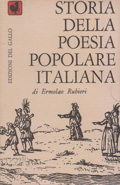 Storia della poesia popolare italiana - Ermolao Rubieri - copertina