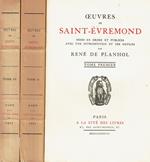Oeuvres de Saint-Évremond: 3 tomes