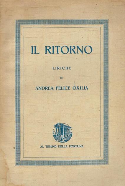 Il ritorno : liriche - copertina