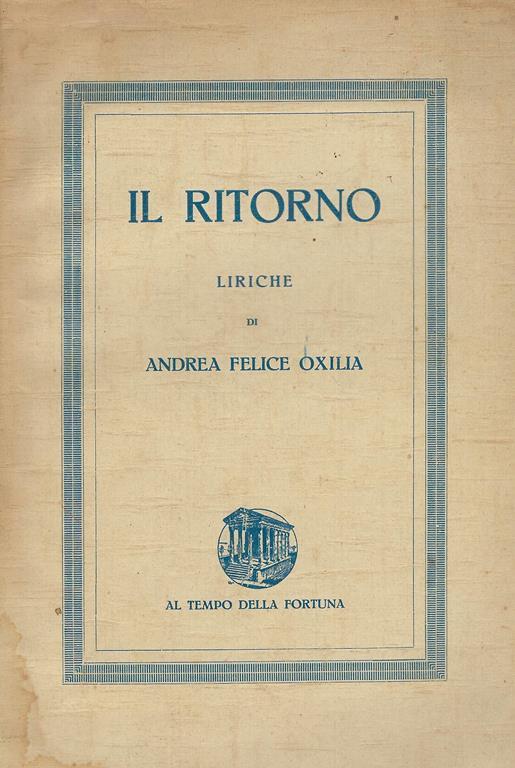 Il ritorno : liriche - copertina