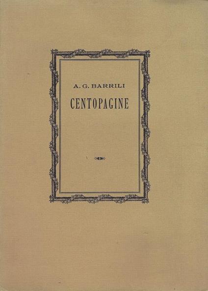Centopagine - Anton G. Barrili - copertina