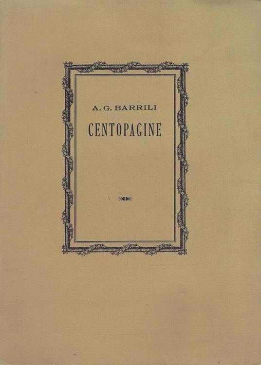 Centopagine - Anton G. Barrili - copertina