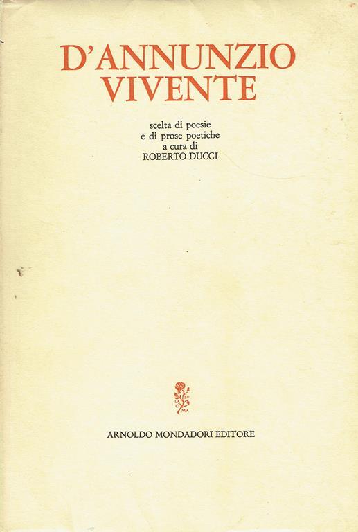 D'Annunzio vivente - Roberto Ducci - copertina