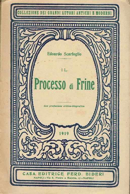 Il processo di Frine - Edoardo Scarfoglio - copertina