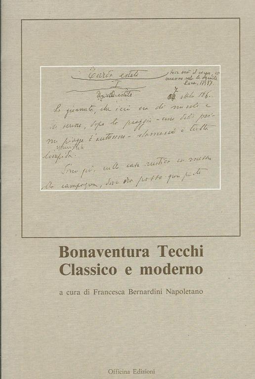 Bonaventura Tecchi classico e moderno - Bernardini,Napoletano - copertina