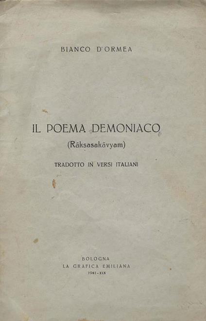 Il poema demoniaco - copertina
