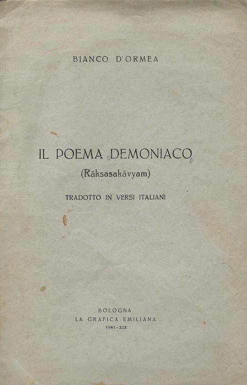 Il poema demoniaco - copertina