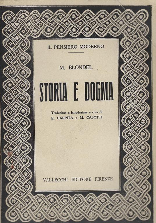 Storia e dogma - Maurice Blondel - copertina