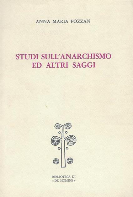 Studi sull'anarchismo ed altri saggi - copertina