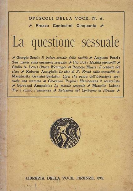 La questione sessuale - copertina