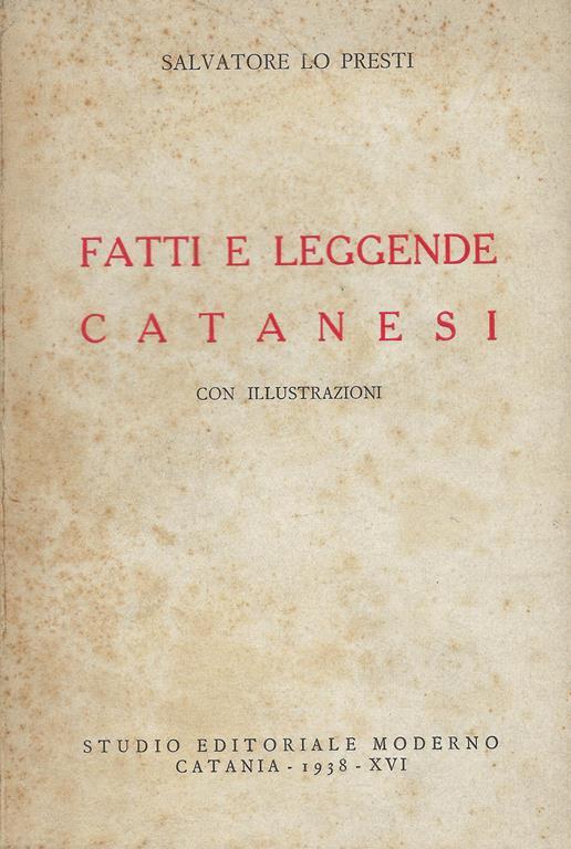 Fatti e leggende catanesi - Salvatore Lo Presti - copertina