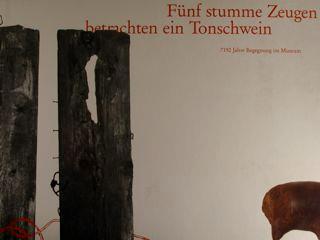 Funf Stumme Zeugen Betrachten Ein Tonschwein. 7192 Jahre Begegnung Im Museum. Hessisches Landesmuseum Darmstadt - copertina