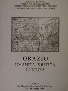 Orazio. Umanità Politica Cultura. Guggio, 20-22 ottobre 1992 - Aldo Setaioli - copertina