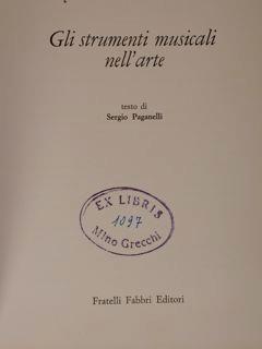 Gli Strumenti Musicali Nell'Arte - Sergio Paganelli - copertina