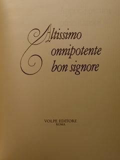 Altissimo Onnipotente Bon Signore - Francesco Grisi - copertina
