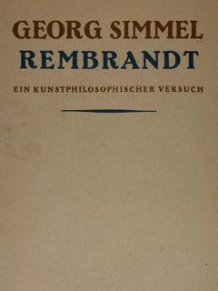 Rembrandt. Ein Kunstphilosophischer Versuch - Georg Simmel - copertina