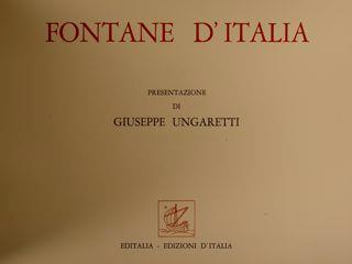 Fontane D’Italia - copertina