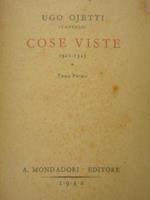 Cose viste 1921-1923. Tomo primo