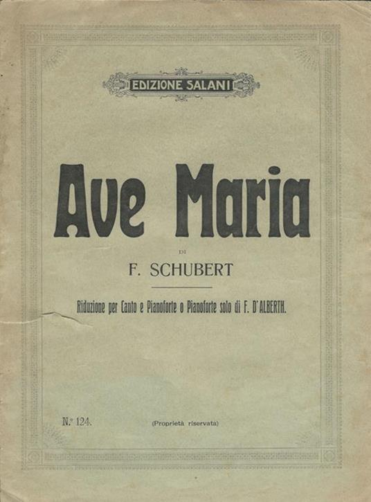 Ave Maria - Franz Schubert - copertina