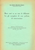 Brevi note su un caso di difformità fra gli esemplari di una polizza di assicurazione. Estratto da Assicurazioni, rivista di diritto, economia e finanza delle assicurazioni private anno XXIV fasc.5