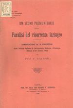 Un segno premunitorio della paralisi del ricorrente laringeo